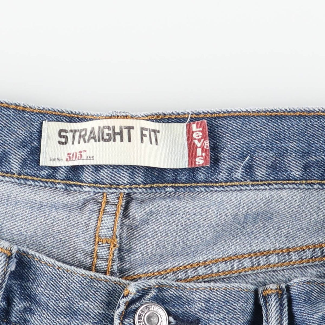 Levi's 505 STRAIGHT FIT tapered denim pants for men, size w34 cotton blue type Vintage Second Hand