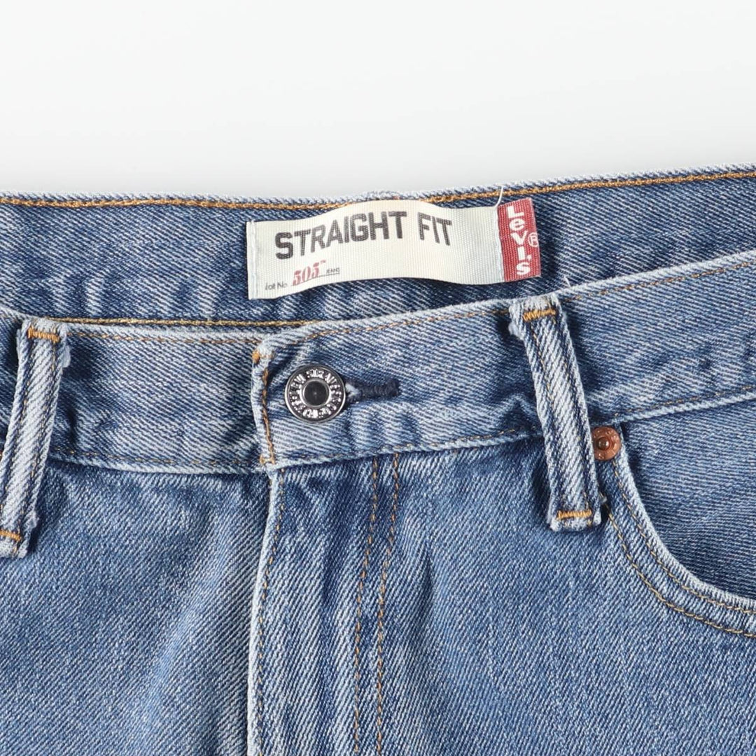 Levi's 505 STRAIGHT FIT tapered denim pants for men, size w34 cotton blue type Vintage Second Hand