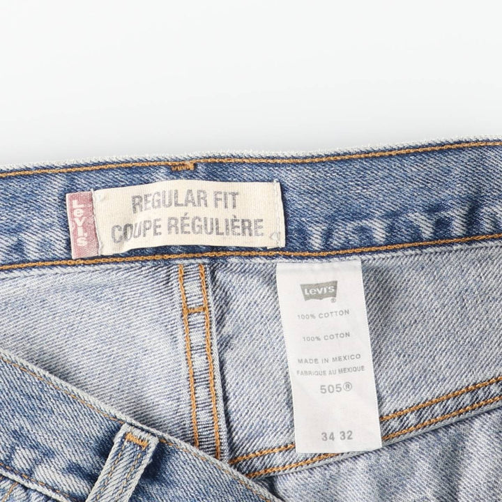 Levi's 505 REGULAR FIT tapered denim pants for men, size w33 cotton blue type Vintage Second Hand