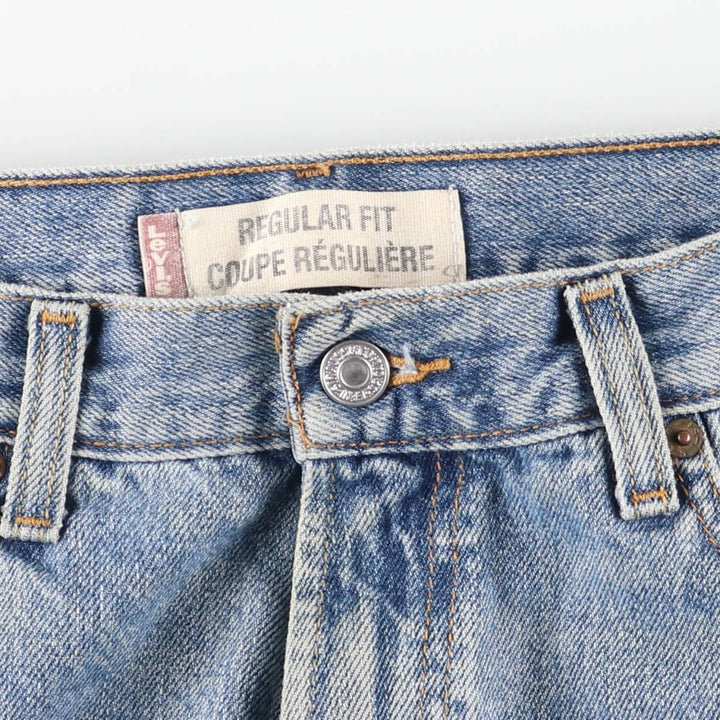 Levi's 505 REGULAR FIT tapered denim pants for men, size w33 cotton blue type Vintage Second Hand