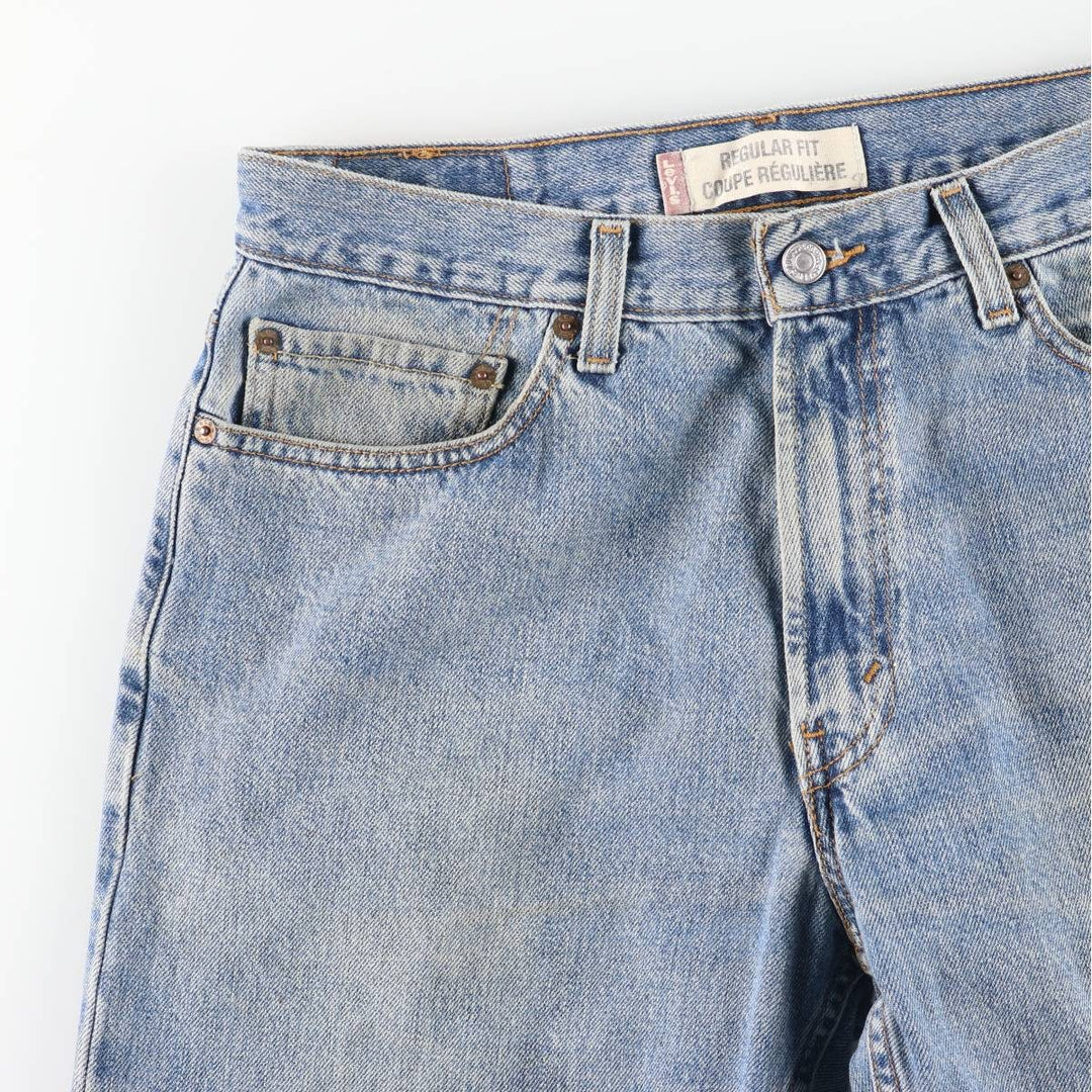 Levi's 505 REGULAR FIT tapered denim pants for men, size w33 cotton blue type Vintage Second Hand