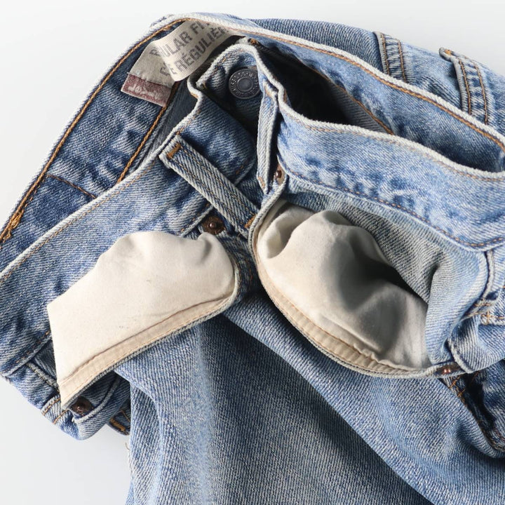 Levi's 505 REGULAR FIT tapered denim pants for men, size w33 cotton blue type Vintage Second Hand