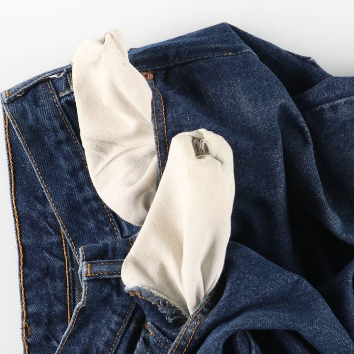 Levi's 505 tapered denim pants for men, size W34 cotton blue type Vintage Second Hand