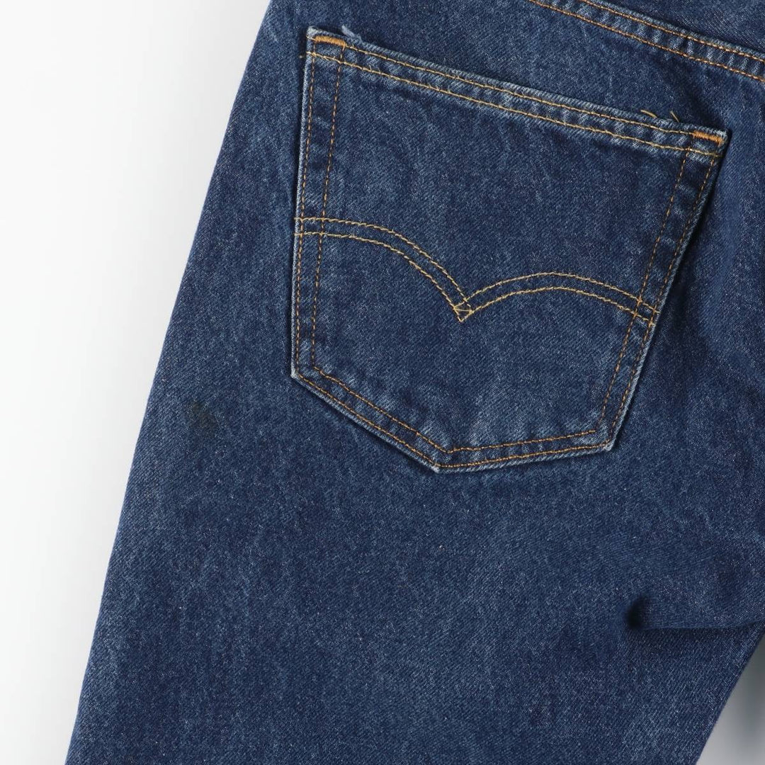 Levi's 505 tapered denim pants for men, size W34 cotton blue type Vintage Second Hand