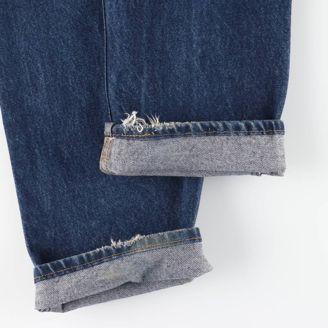 Levi's 505 tapered denim pants for men, size W34 cotton blue type Vintage Second Hand