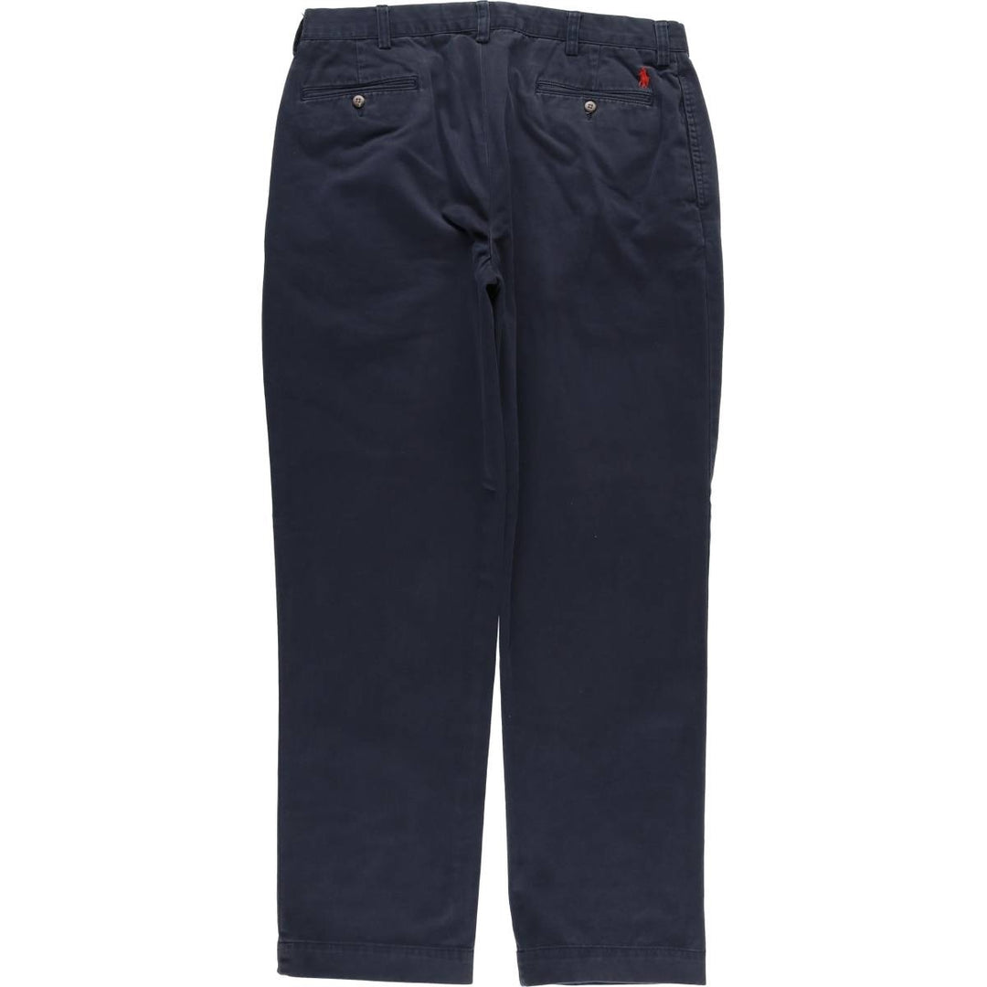 Ralph Lauren POLO by Ralph Lauren ETHAN PANT Two-pleat chino pants for men, size W36 cotton navy blue type Vintage Second Hand