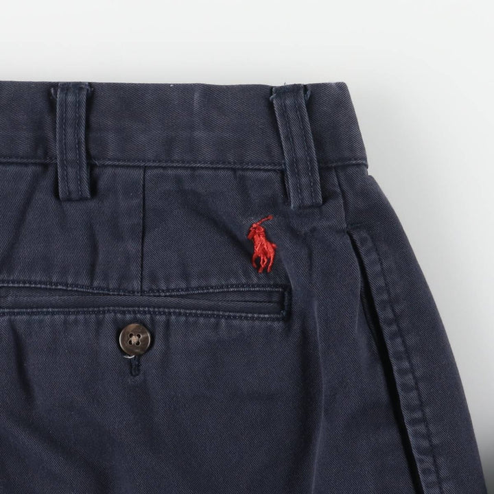 Ralph Lauren POLO by Ralph Lauren ETHAN PANT Two-pleat chino pants for men, size W36 cotton navy blue type Vintage Second Hand