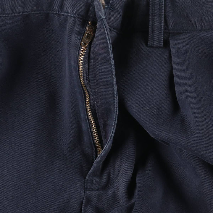 Ralph Lauren POLO by Ralph Lauren ETHAN PANT Two-pleat chino pants for men, size W36 cotton navy blue type Vintage Second Hand