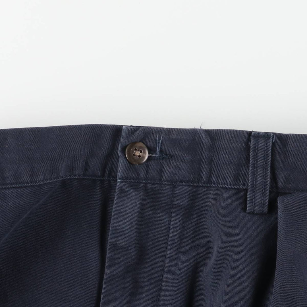 Ralph Lauren POLO by Ralph Lauren ETHAN PANT Two-pleat chino pants for men, size W36 cotton navy blue type Vintage Second Hand