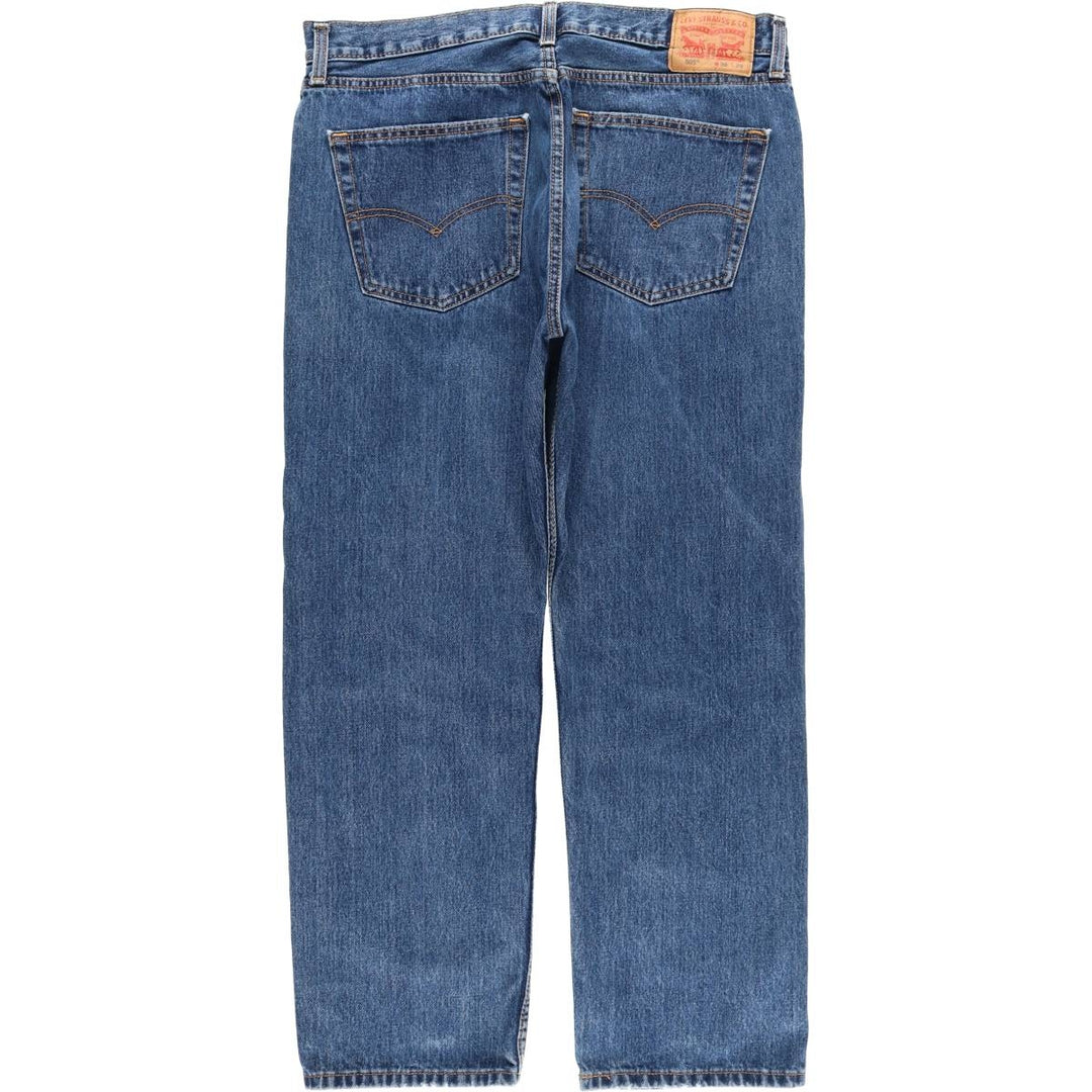 Levi's 505 tapered denim pants for men, size w36 cotton blue type Vintage Second Hand