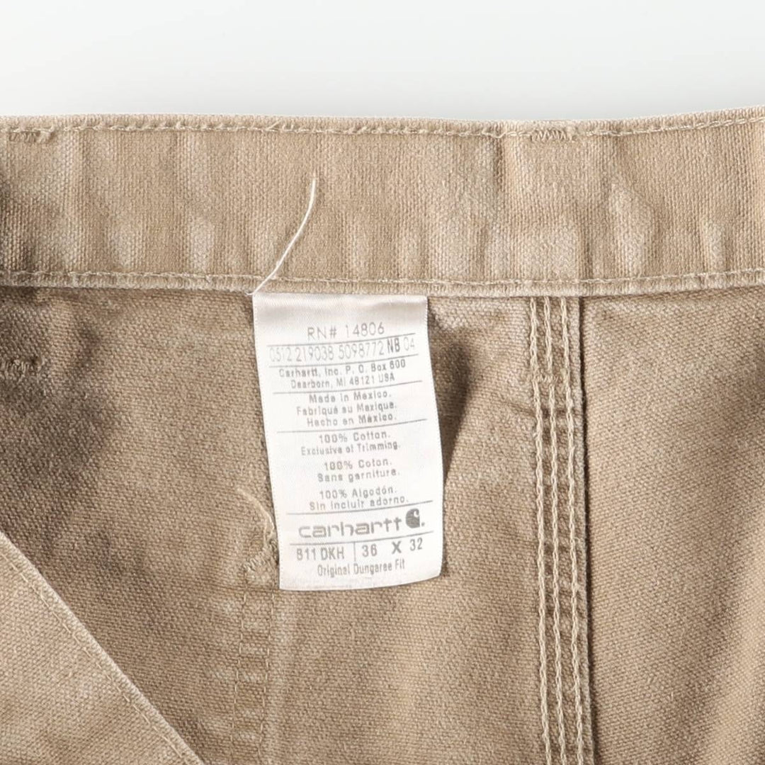Carhartt Original Dungaree Fit Duck Painter Pants, Men's, W36 equivalent cotton Beige type Vintage Second Hand