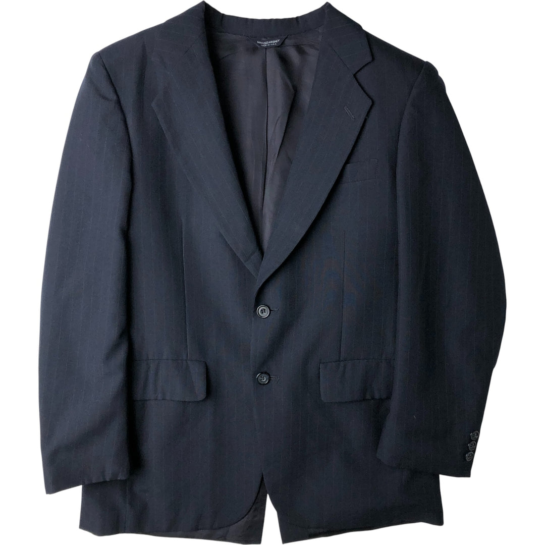 KUPPENHEIMER Striped Pattern Blazer, Tailored Jacket, Made in USA, Men's Size M unclear navy blue type Vintage Second Hand