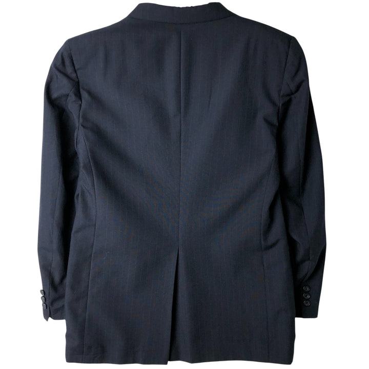KUPPENHEIMER Striped Pattern Blazer, Tailored Jacket, Made in USA, Men's Size M unclear navy blue type Vintage Second Hand
