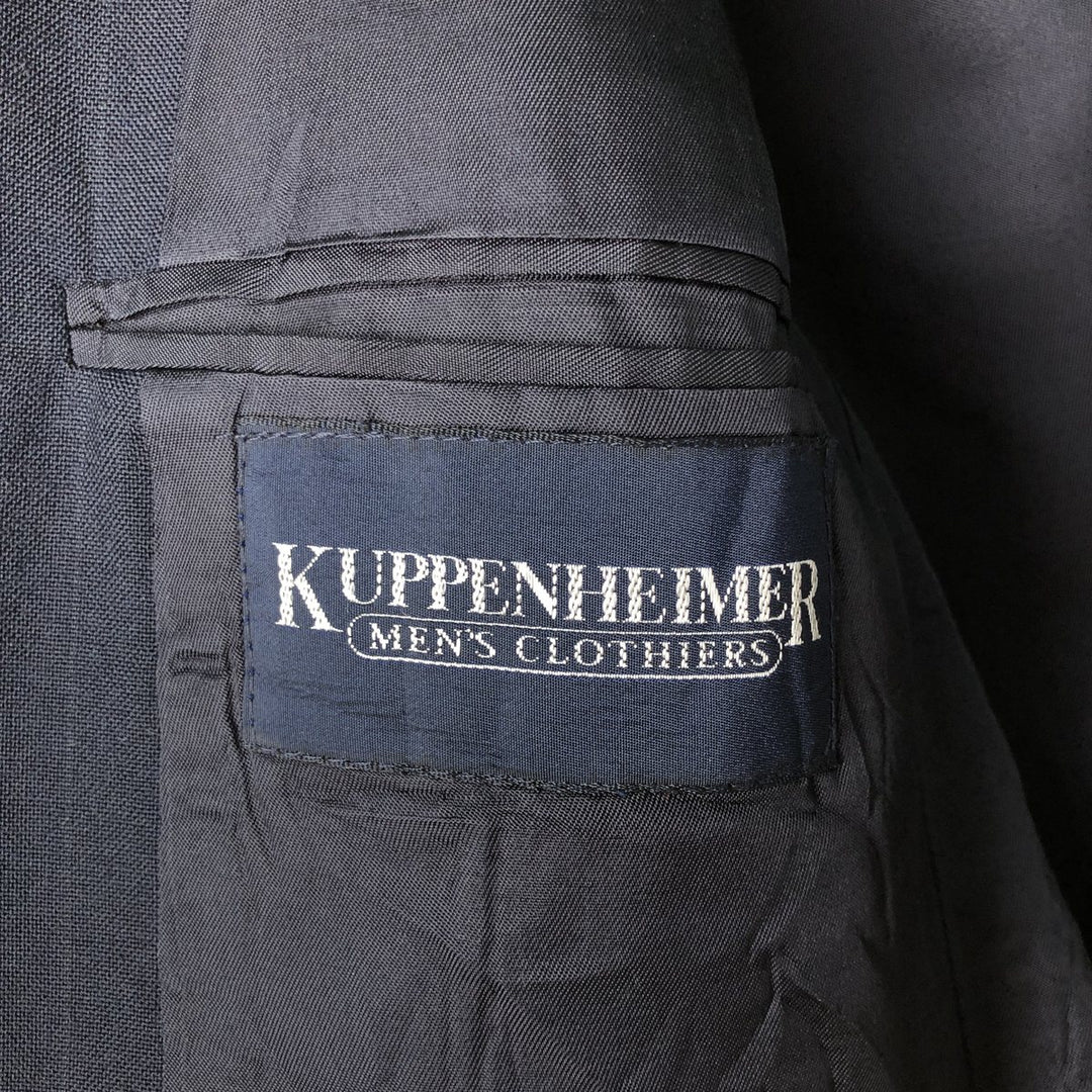 KUPPENHEIMER Striped Pattern Blazer, Tailored Jacket, Made in USA, Men's Size M unclear navy blue type Vintage Second Hand