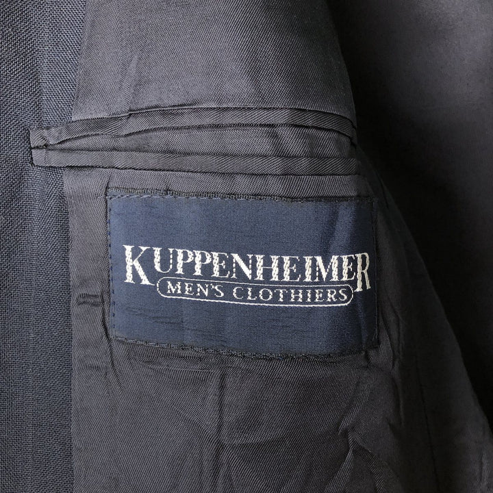 KUPPENHEIMER Striped Pattern Blazer, Tailored Jacket, Made in USA, Men's Size M unclear navy blue type Vintage Second Hand
