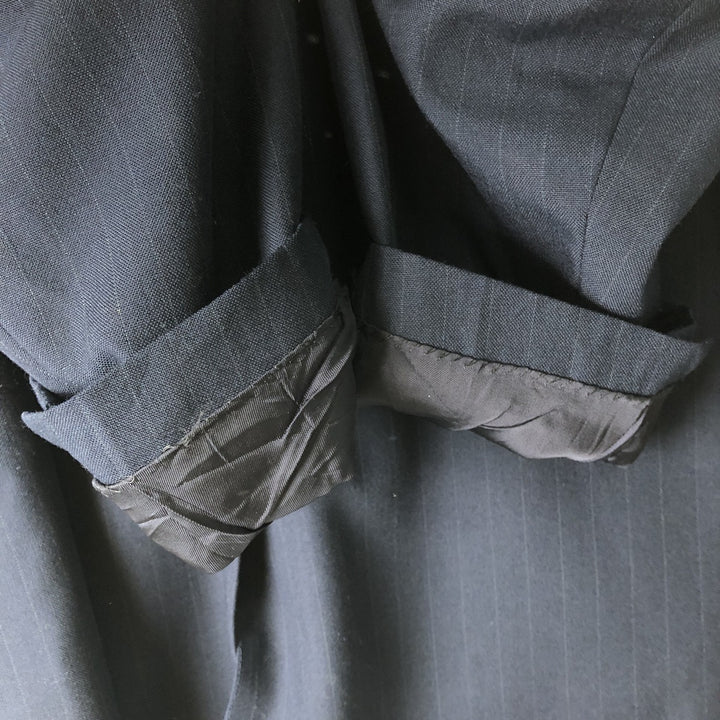 KUPPENHEIMER Striped Pattern Blazer, Tailored Jacket, Made in USA, Men's Size M unclear navy blue type Vintage Second Hand