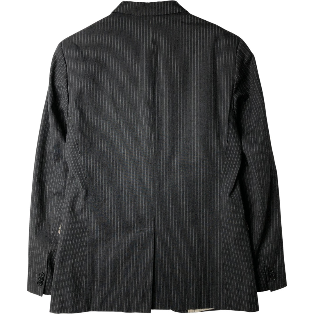 2000'S Banana Republic Tailored Fit Striped Cotton Tailored Jacket, Men's Size Medium cotton gray type Vintage Second Hand