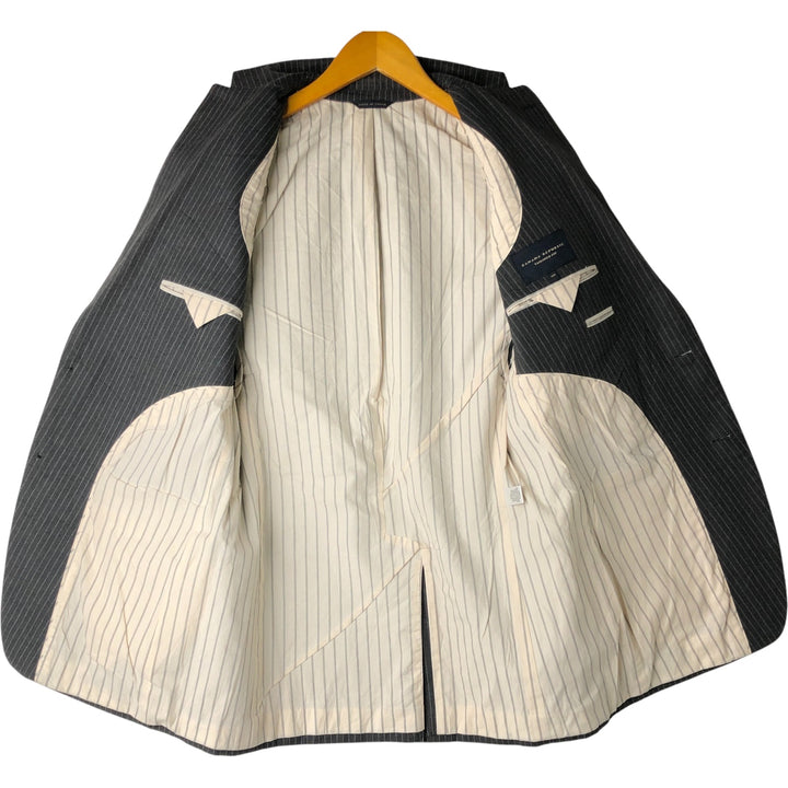 2000'S Banana Republic Tailored Fit Striped Cotton Tailored Jacket, Men's Size Medium cotton gray type Vintage Second Hand