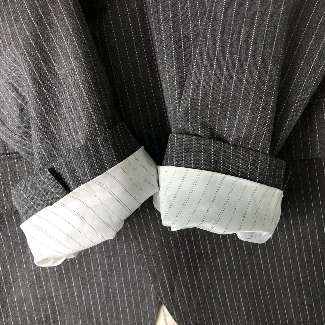 2000'S Banana Republic Tailored Fit Striped Cotton Tailored Jacket, Men's Size Medium cotton gray type Vintage Second Hand