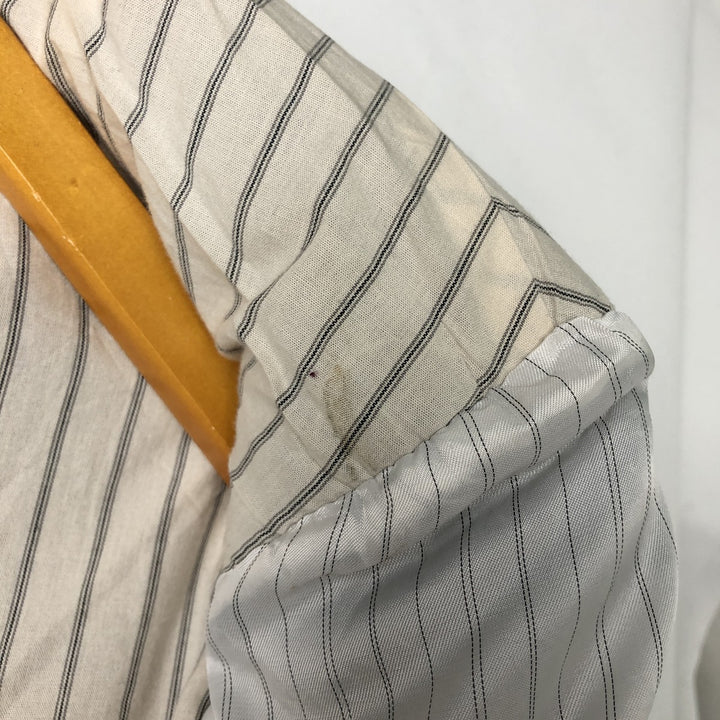 2000'S Banana Republic Tailored Fit Striped Cotton Tailored Jacket, Men's Size Medium cotton gray type Vintage Second Hand