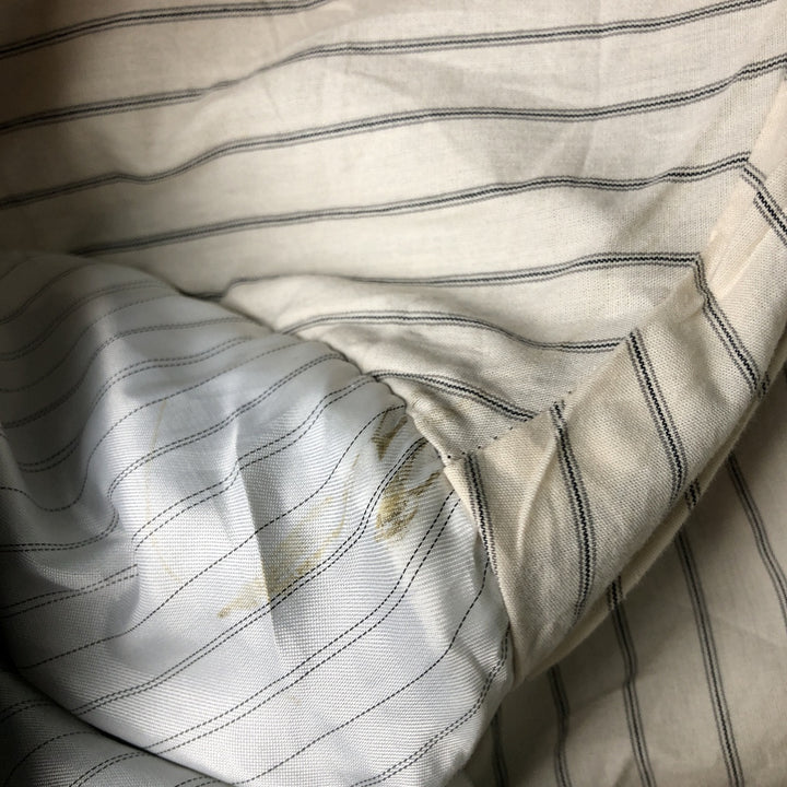 2000'S Banana Republic Tailored Fit Striped Cotton Tailored Jacket, Men's Size Medium cotton gray type Vintage Second Hand