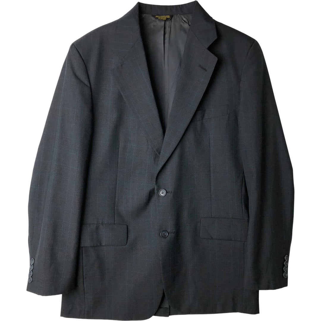 Palm Beach Check Pattern Blazer, Tailored Jacket, Made in USA, Men's Size Medium unclear Charcoal Vintage Second Hand