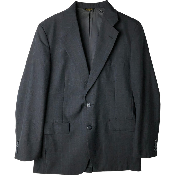 Palm Beach Check Pattern Blazer, Tailored Jacket, Made in USA, Men's Size Medium unclear Charcoal Vintage Second Hand