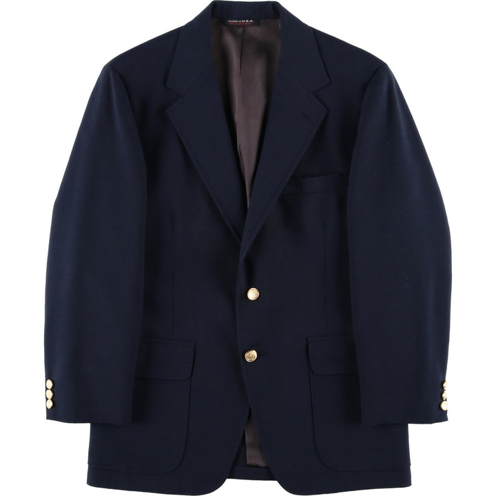 ROOTS Navy Blazer, Tailored Jacket, Made in USA, Men's Size Medium unclear navy blue type Vintage Second Hand
