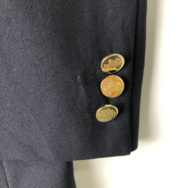 Stafford Executive Navy Blazer, Tailored Jacket, Made in USA, Men's Size Medium wool navy blue type Vintage Second Hand