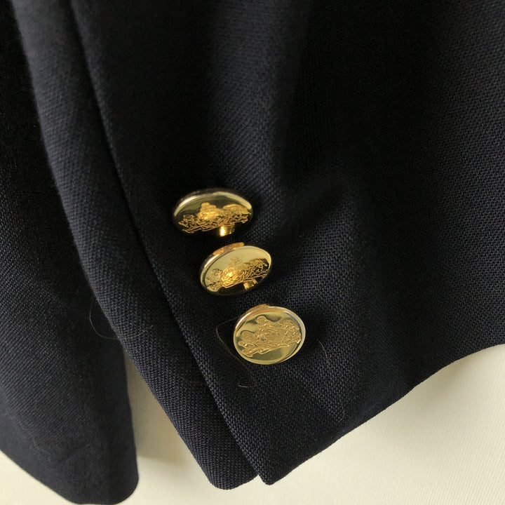 Stafford Executive Navy Blazer, Tailored Jacket, Made in USA, Men's Size Medium wool navy blue type Vintage Second Hand