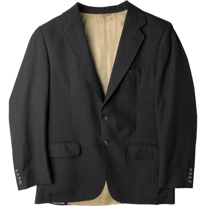FIELD BROTHERS GROSHIRE Stripe Pattern Blazer, Tailored Jacket, Men's Size Medium unclear brown type Vintage Second Hand