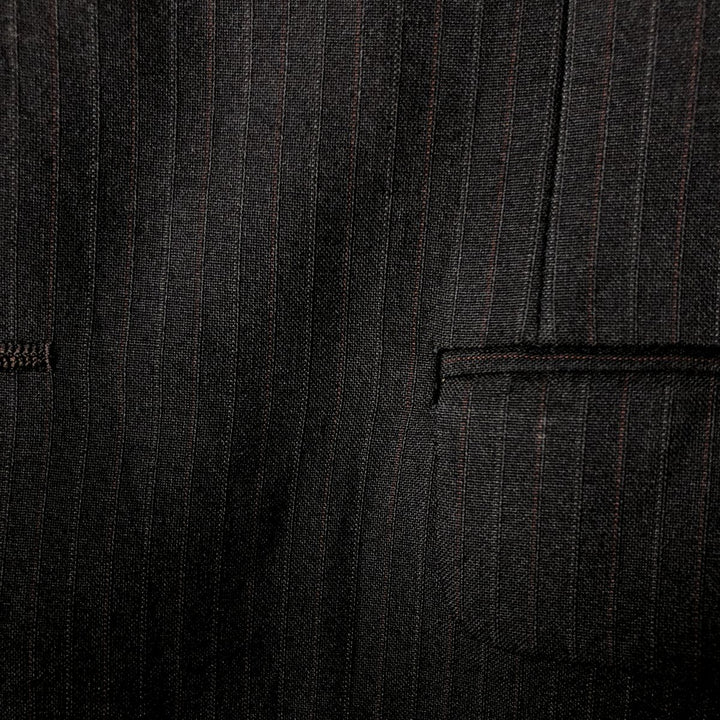 FIELD BROTHERS GROSHIRE Stripe Pattern Blazer, Tailored Jacket, Men's Size Medium unclear brown type Vintage Second Hand
