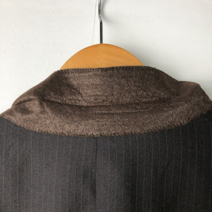 FIELD BROTHERS GROSHIRE Stripe Pattern Blazer, Tailored Jacket, Men's Size Medium unclear brown type Vintage Second Hand