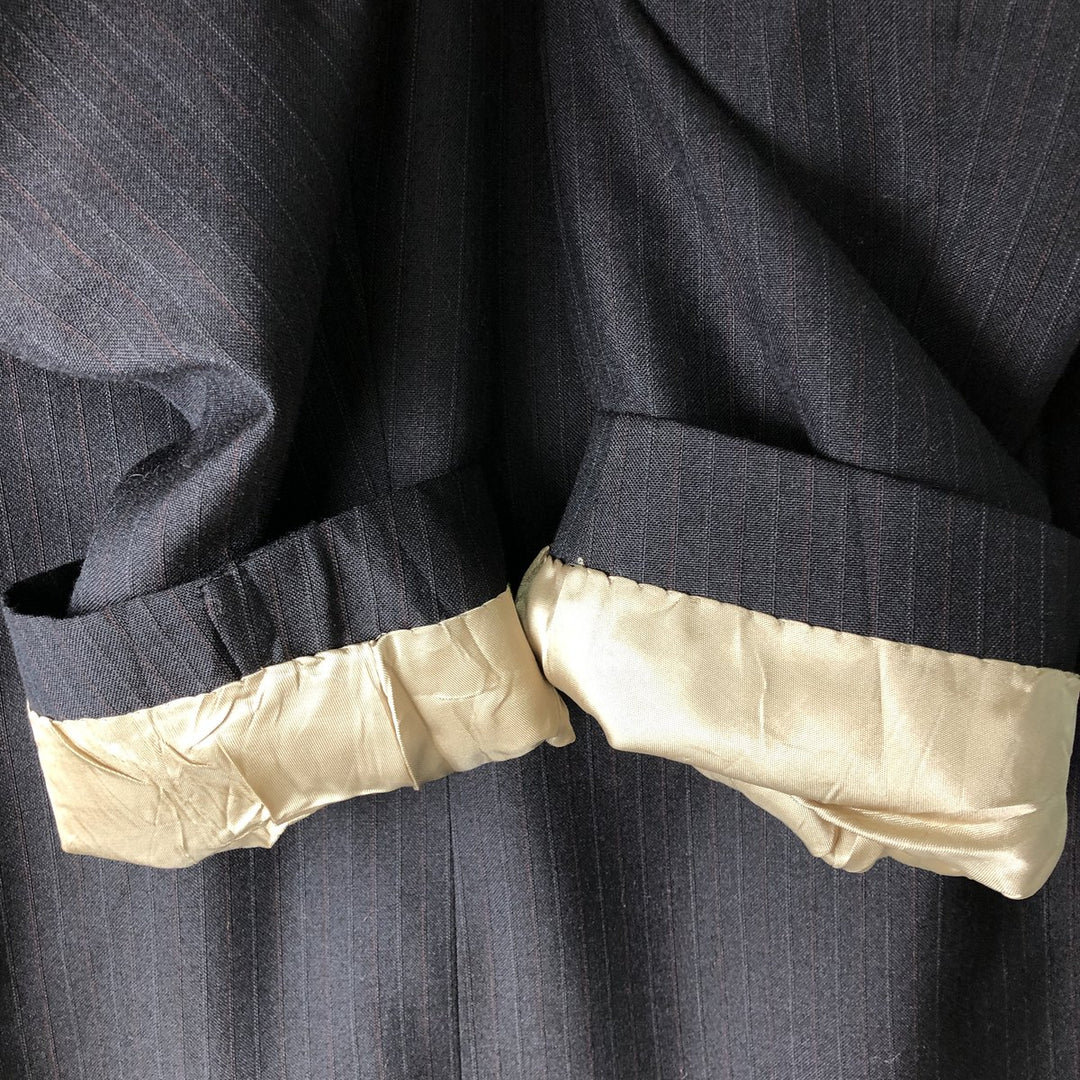 FIELD BROTHERS GROSHIRE Stripe Pattern Blazer, Tailored Jacket, Men's Size Medium unclear brown type Vintage Second Hand