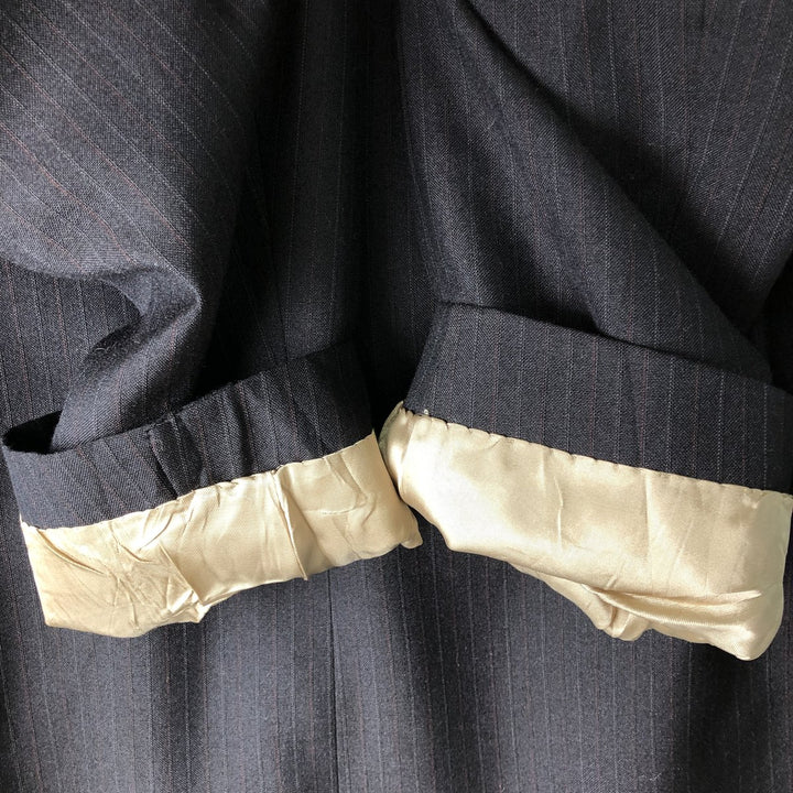 FIELD BROTHERS GROSHIRE Stripe Pattern Blazer, Tailored Jacket, Men's Size Medium unclear brown type Vintage Second Hand