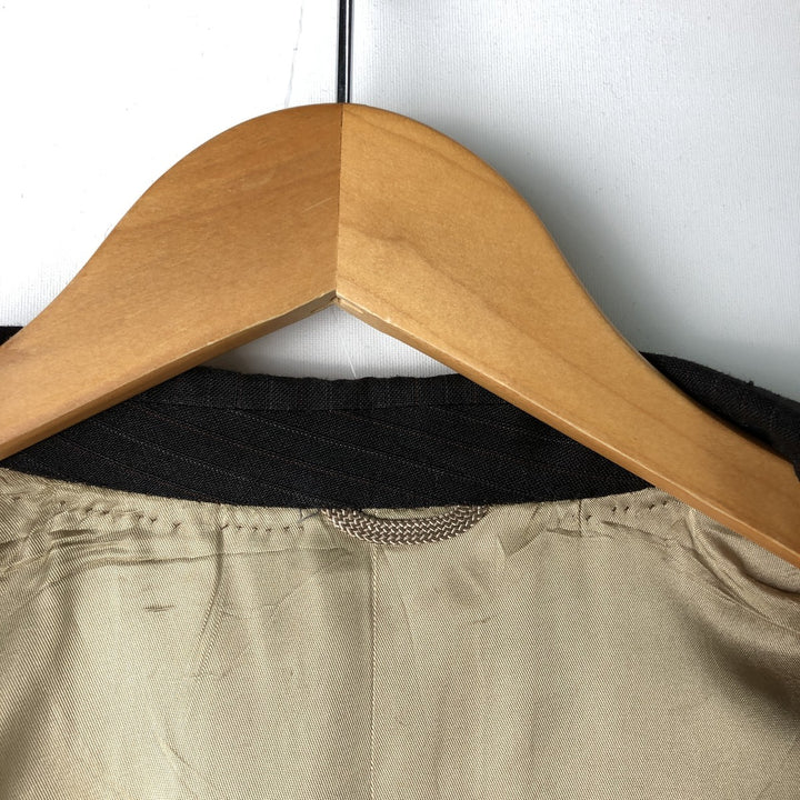 FIELD BROTHERS GROSHIRE Stripe Pattern Blazer, Tailored Jacket, Men's Size Medium unclear brown type Vintage Second Hand