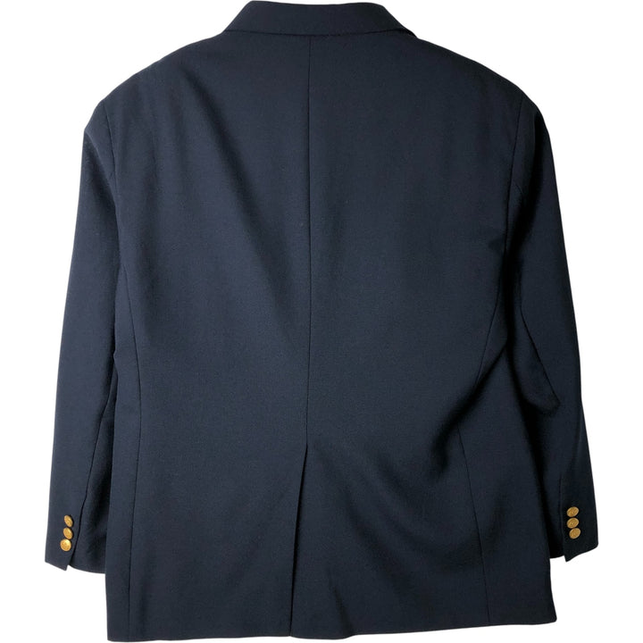 Stafford Navy Blazer, Tailored Jacket, Men's Size L Dacron Polyester navy blue type Vintage Second Hand