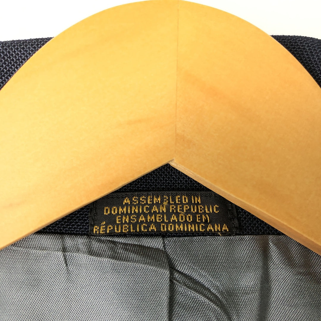 Stafford Navy Blazer, Tailored Jacket, Men's Size L Dacron Polyester navy blue type Vintage Second Hand
