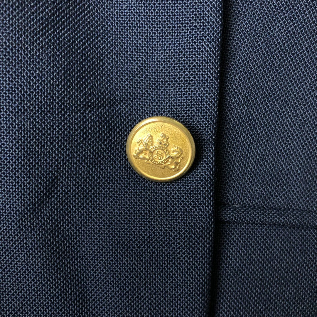 Stafford Navy Blazer, Tailored Jacket, Men's Size L Dacron Polyester navy blue type Vintage Second Hand