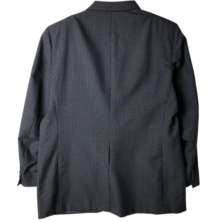 Palm Beach Stripe Pattern Blazer, Tailored Jacket, Made in USA, Men's Size L unclear gray type Vintage Second Hand