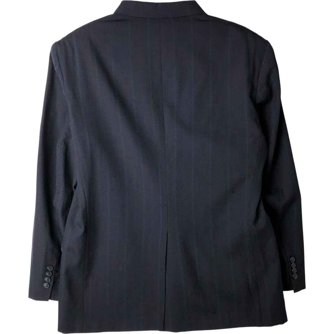 Stafford Stripe Pattern Blazer, Tailored Jacket, Made in USA, Men's Size L unclear navy blue type Vintage Second Hand