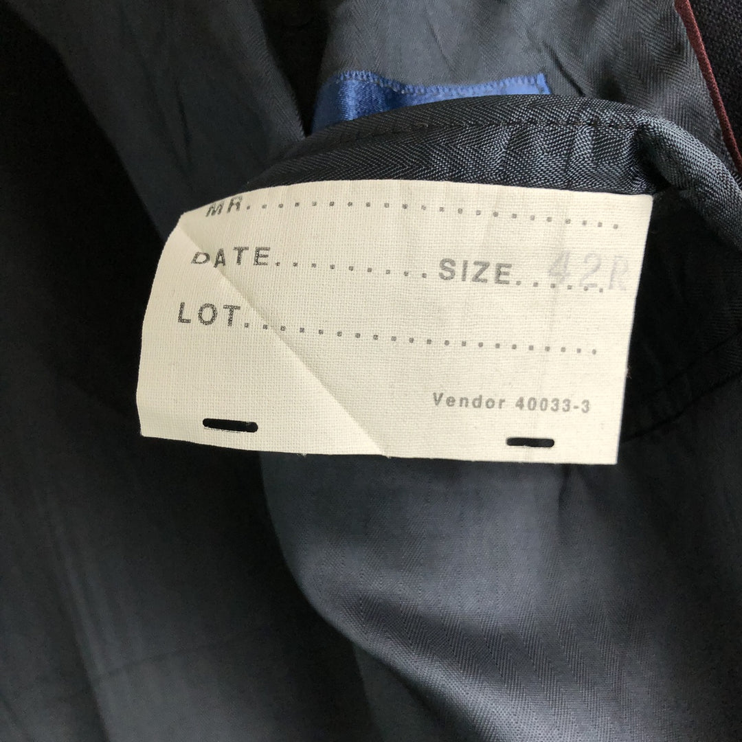 Stafford Stripe Pattern Blazer, Tailored Jacket, Made in USA, Men's Size L unclear navy blue type Vintage Second Hand