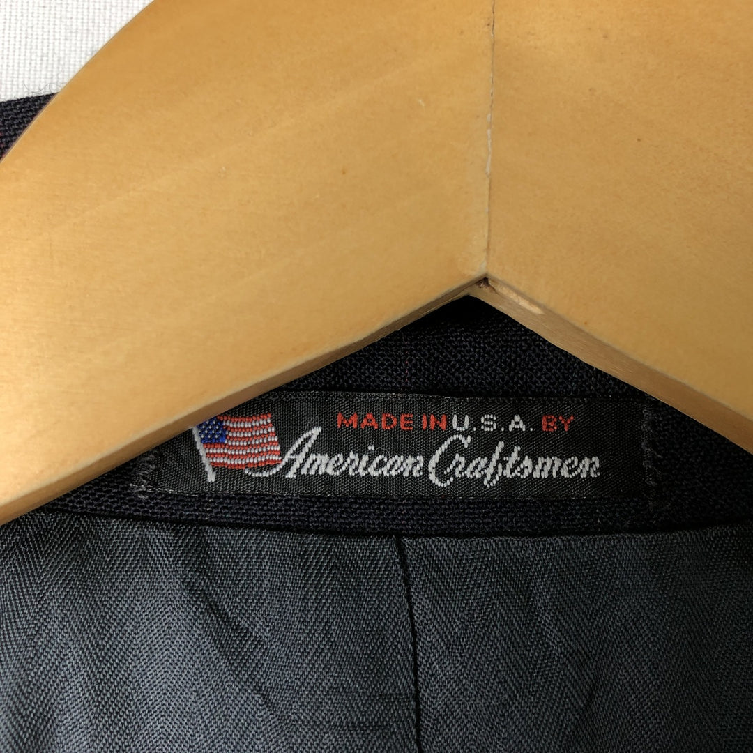 Stafford Stripe Pattern Blazer, Tailored Jacket, Made in USA, Men's Size L unclear navy blue type Vintage Second Hand