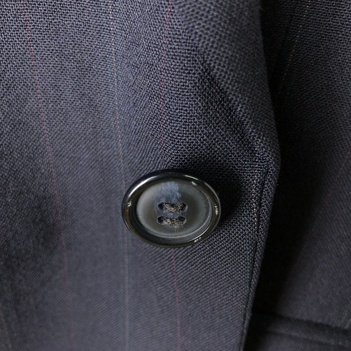 Stafford Stripe Pattern Blazer, Tailored Jacket, Made in USA, Men's Size L unclear navy blue type Vintage Second Hand