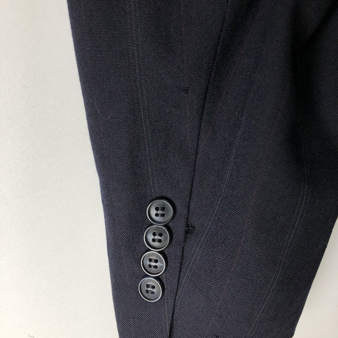 Stafford Stripe Pattern Blazer, Tailored Jacket, Made in USA, Men's Size L unclear navy blue type Vintage Second Hand