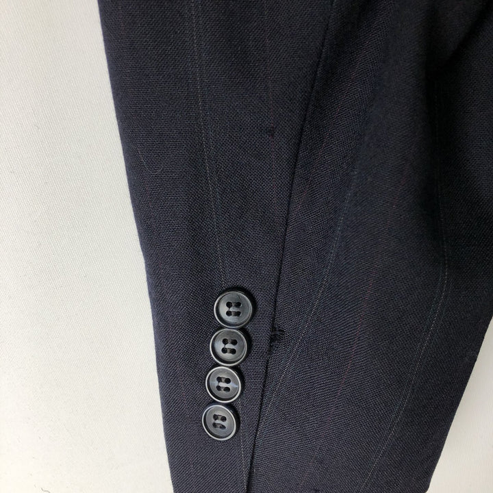 Stafford Stripe Pattern Blazer, Tailored Jacket, Made in USA, Men's Size L unclear navy blue type Vintage Second Hand