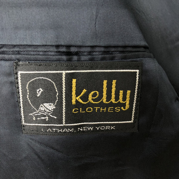 Kelly Navy Blazer, Tailored Jacket, Made in USA, Men's Size Medium unclear navy blue type Vintage Second Hand