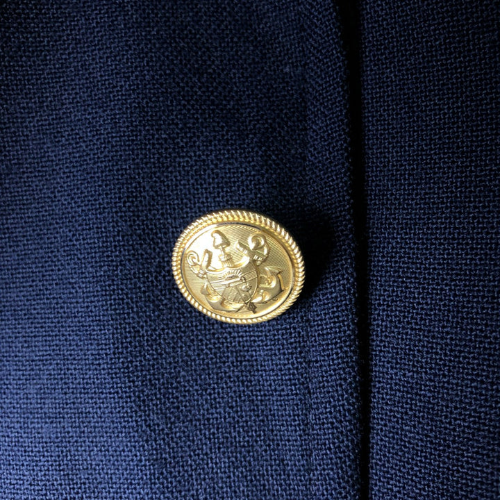 Kelly Navy Blazer, Tailored Jacket, Made in USA, Men's Size Medium unclear navy blue type Vintage Second Hand