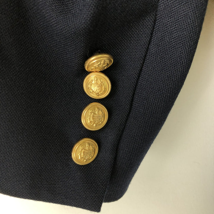 Kelly Navy Blazer, Tailored Jacket, Made in USA, Men's Size Medium unclear navy blue type Vintage Second Hand