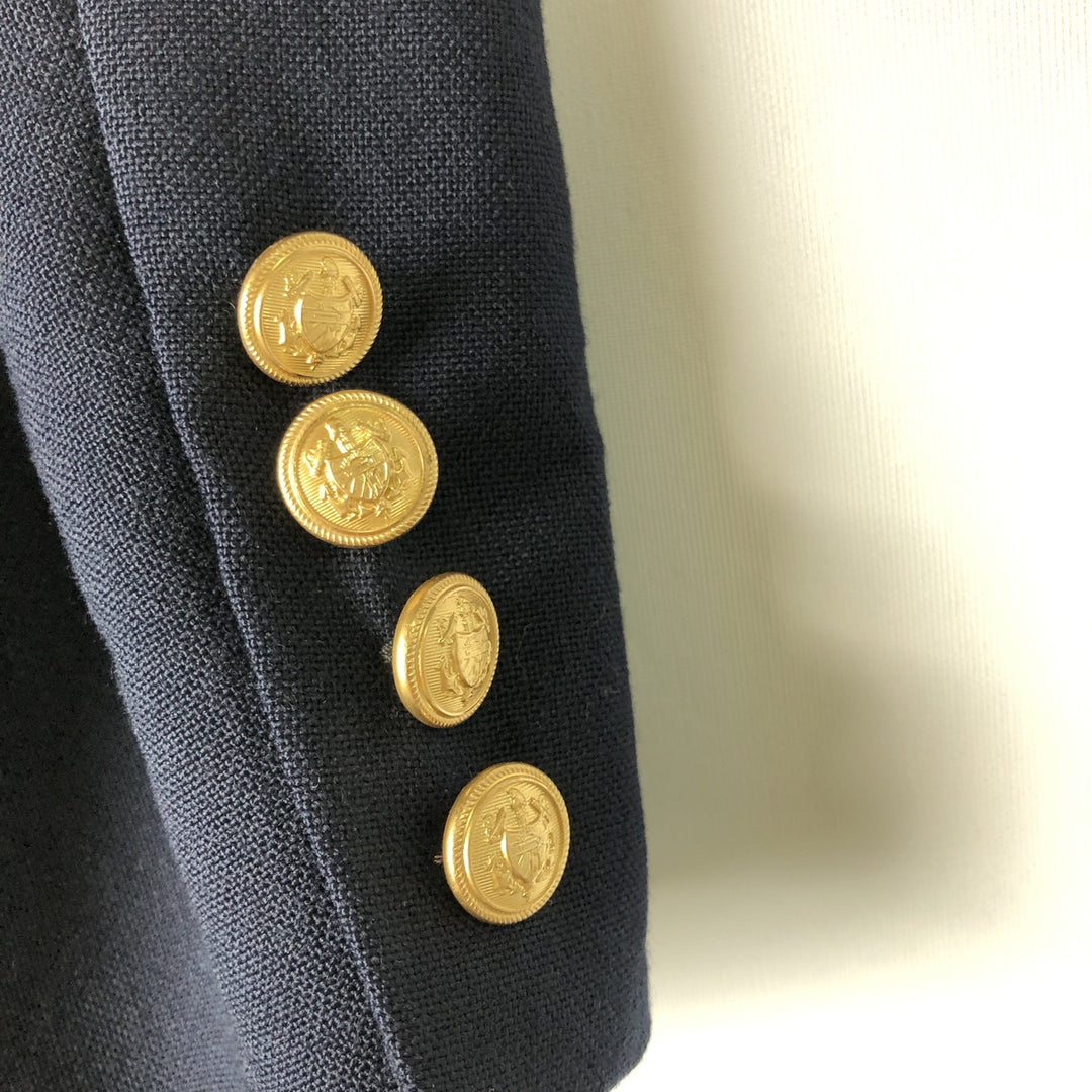 Kelly Navy Blazer, Tailored Jacket, Made in USA, Men's Size Medium unclear navy blue type Vintage Second Hand